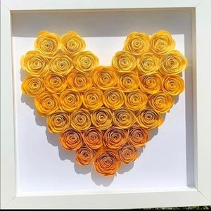 Shadow box heart shaped